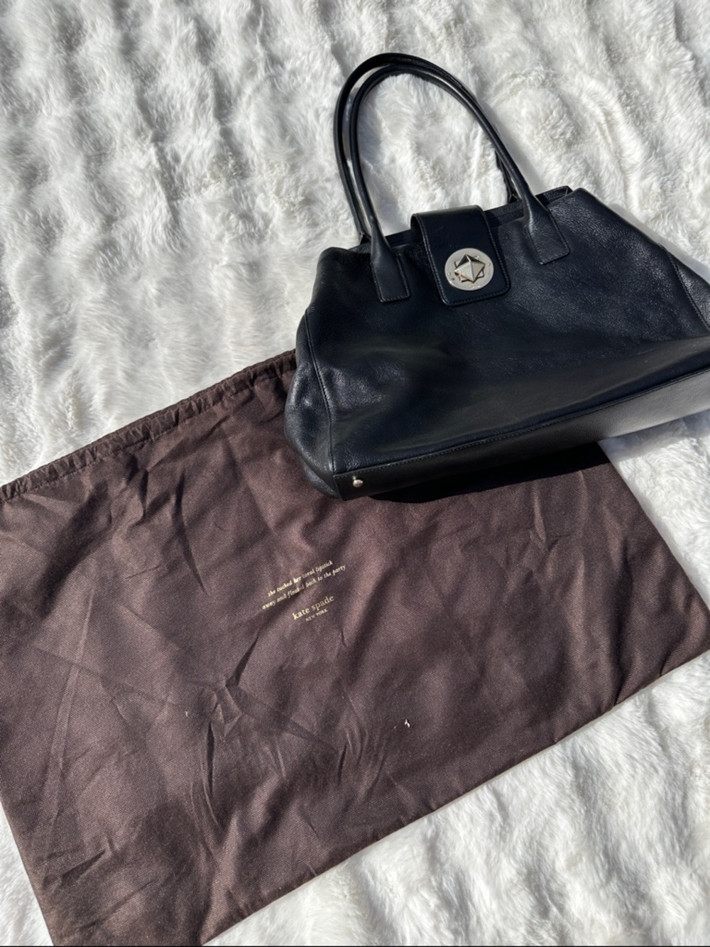 Kate spade black leather tote - Picture 14 of 15